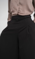 SIXDO Black Wide Leg Tuytsi Pant